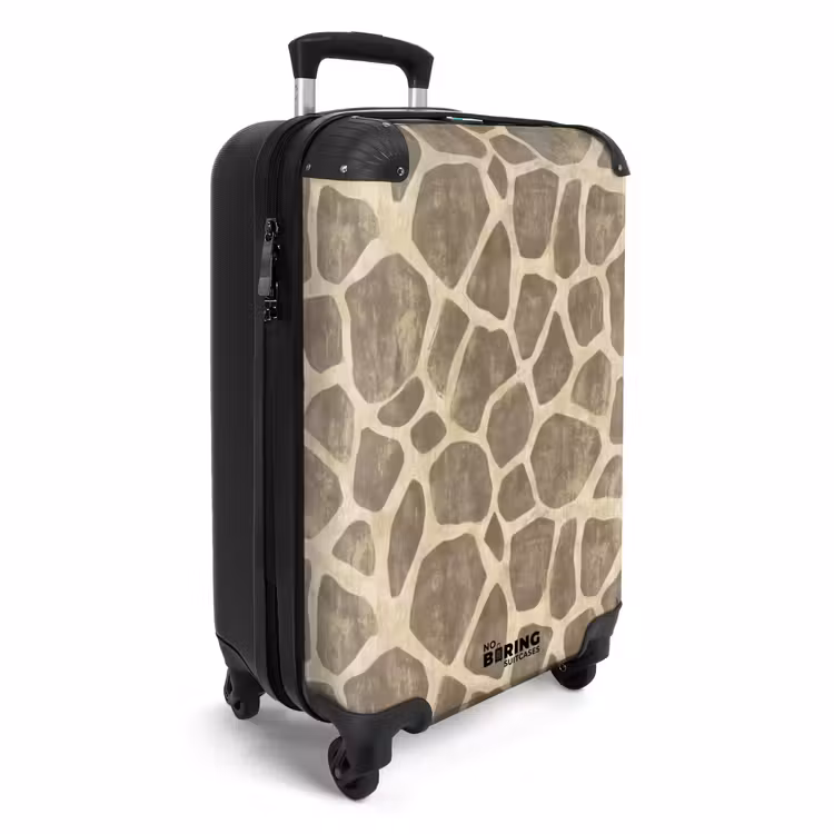 Giraf - Klassiek - Bruin NBS - Handbagage koffer - Volwassenen Unisex middel -productfoto_3d