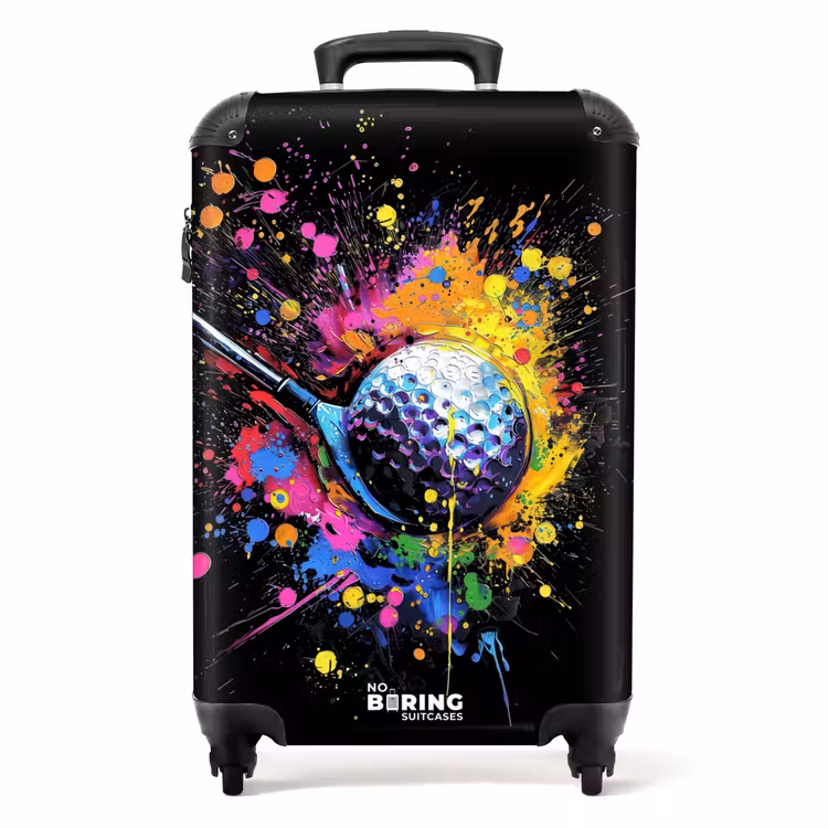 Golf met graffiti NBS - Handbagage koffer - Unisex middel -productfoto_recht
