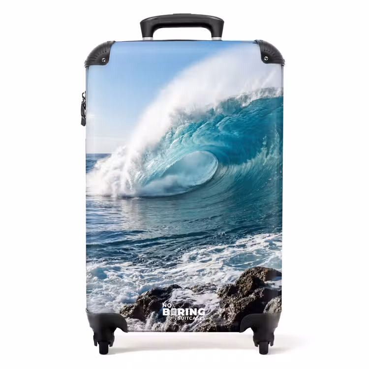 Koffer - Golf - Oceaan - Brekend - Water - Blauw — 1
