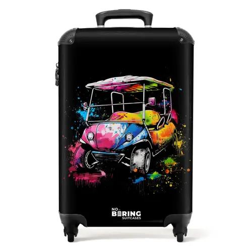 Golfkar met graffiti NBS - Handbagage koffer - Unisex middel -productfoto_recht