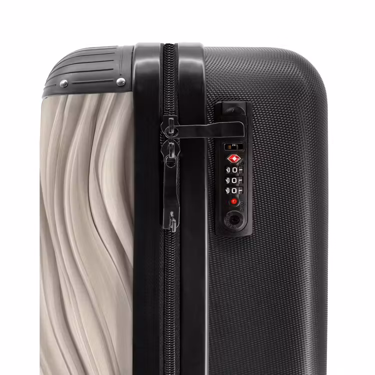 Golven - 3D - Crème NBS - Handbagage koffer - Volwassenen Unisex middel -slot