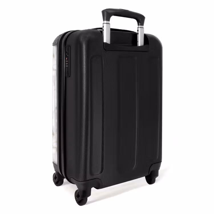 Gouden aders - Marmer - Wit NBS - Handbagage koffer - Volwassenen Unisex middel -achterkant