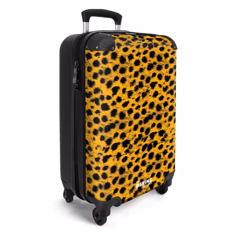 Goudgele panterprint NBS - Handbagage koffer - Volwassenen Unisex middel -productfoto_3d