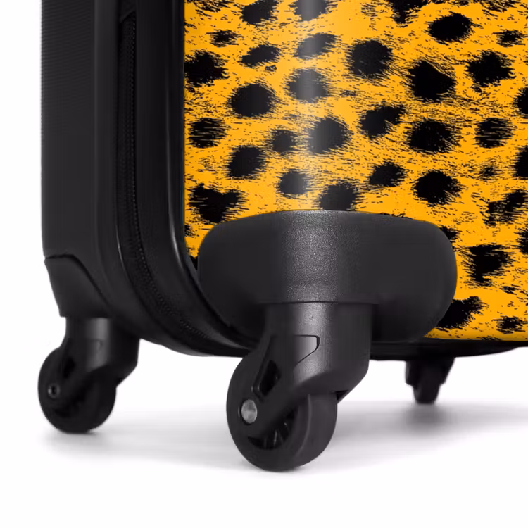 Goudgele panterprint NBS - Handbagage koffer - Volwassenen Unisex middel -wiel
