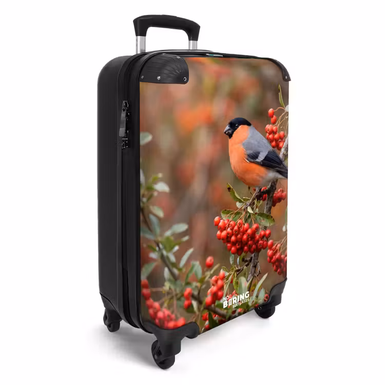 Koffer - Goudvink - Bessen - Herfst - Natuur - Kleurrijk - Goudvink - Bessen - Herfst - Natuur - Kleurrijk NBS - Handbagage koffer - Volwassenen Unisex middel
