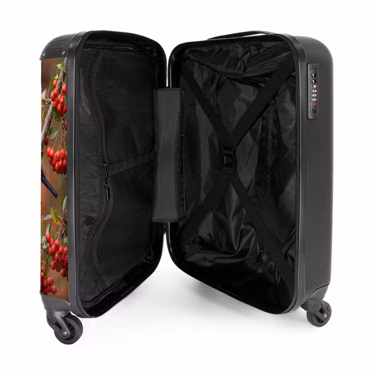 Koffer - Goudvink - Bessen - Herfst - Natuur - Kleurrijk - Goudvink - Bessen - Herfst - Natuur - Kleurrijk NBS - Handbagage koffer - Volwassenen Unisex middel