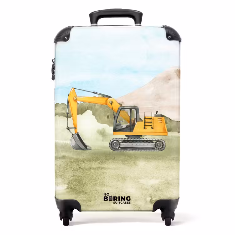 Graafmachine in de natuur NBS - Handbagage koffer - Unisex middel -productfoto_recht
