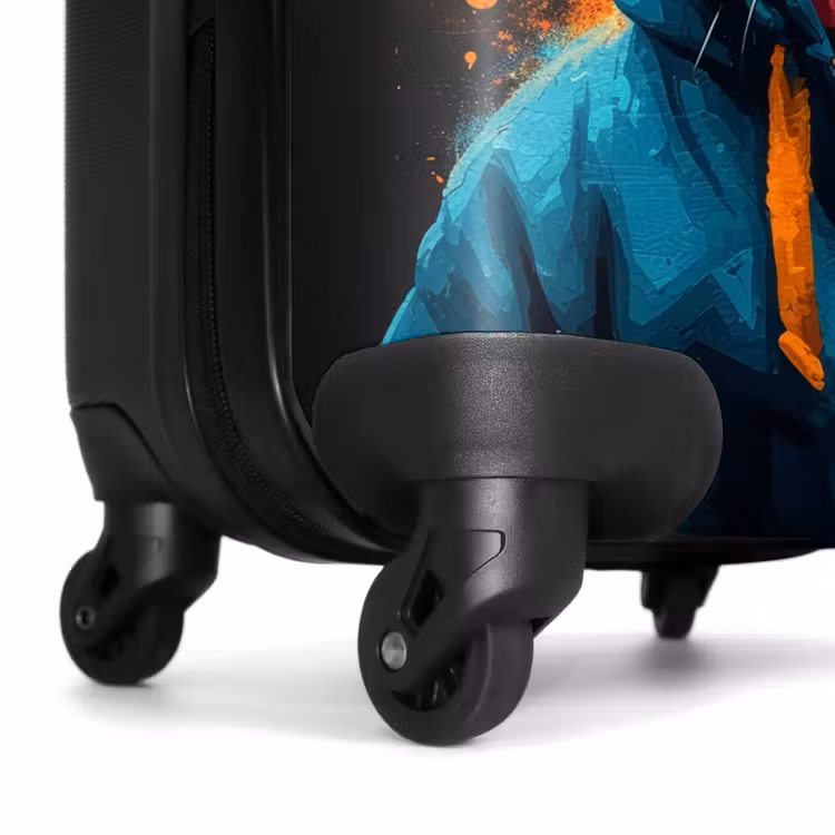 Graffiti kat met blauw vest NBS - Handbagage koffer - Unisex middel -wiel