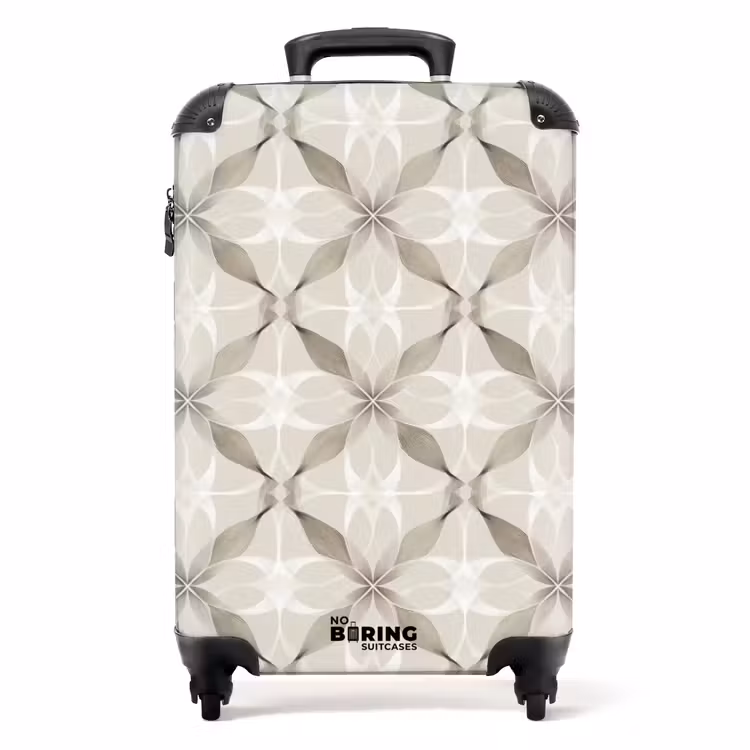 Grafisch - Patroon - Grijs NBS - Handbagage koffer - Volwassenen Unisex middel -productfoto_recht