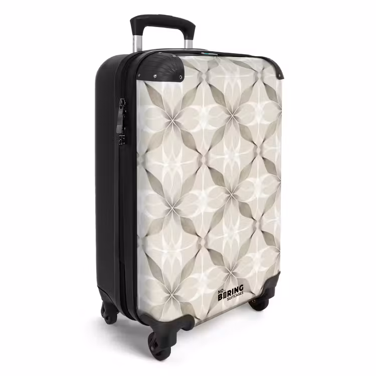 Grafisch - Patroon - Grijs NBS - Handbagage koffer - Volwassenen Unisex middel -productfoto_3d