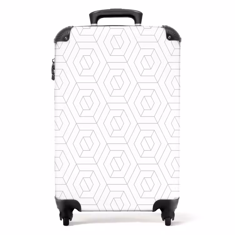 Grafisch - Patroon - Modern NBS - Handbagage koffer - Kinderen Unisex middel 644 -productfoto_recht