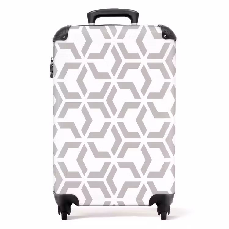 Grafisch - Patroon - Modern NBS - Handbagage koffer - Kinderen Unisex middel 644 -productfoto_recht