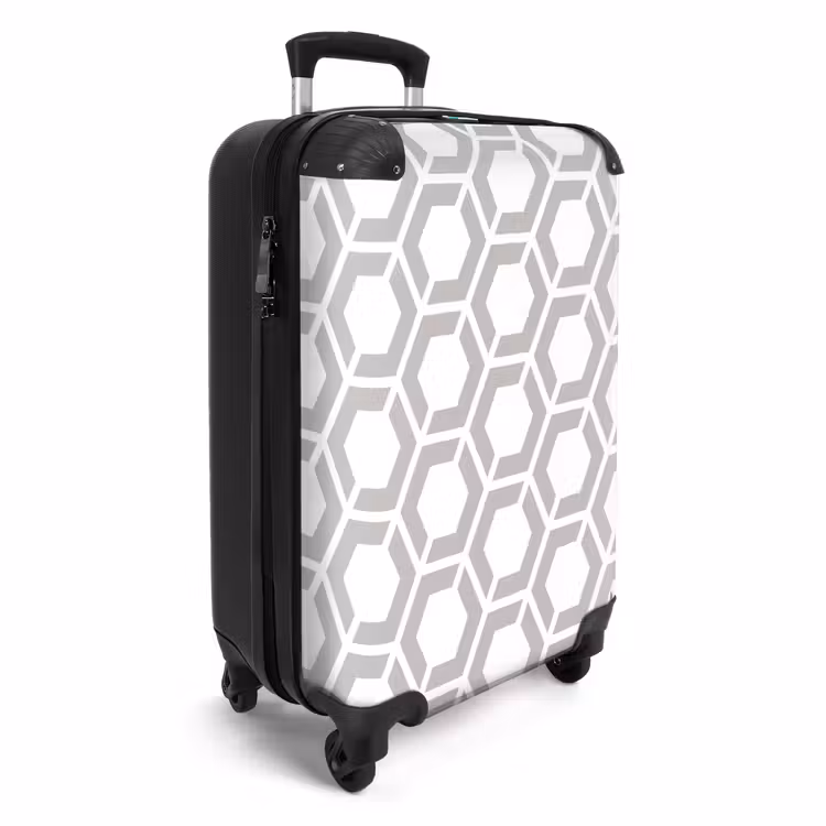 Grafisch - Patroon - Modern - Hexagon NBS - Handbagage koffer - Kinderen Unisex middel 644 -productfoto_3d