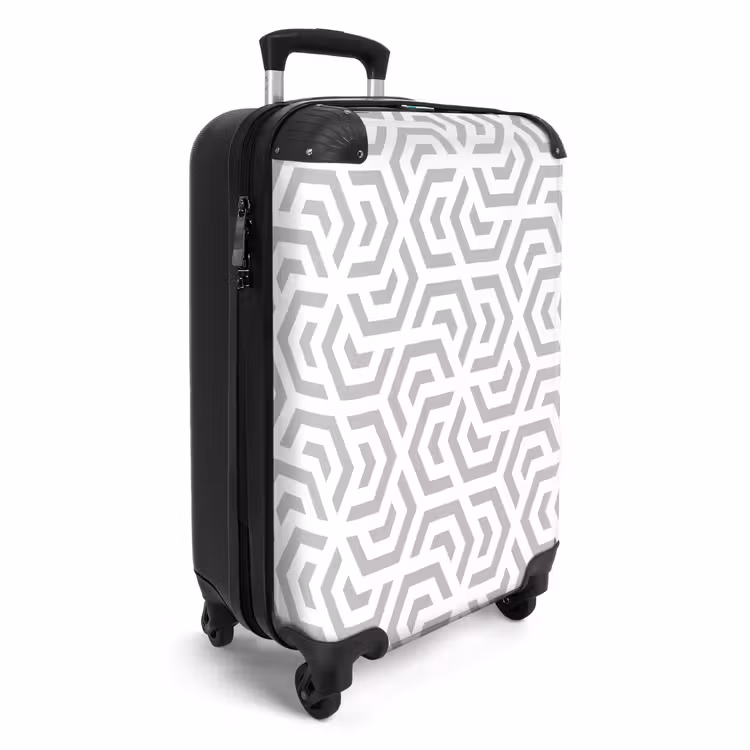 Grafisch - Patroon - Modern - Hexagon NBS - Handbagage koffer - Kinderen Unisex middel 644 -productfoto_3d
