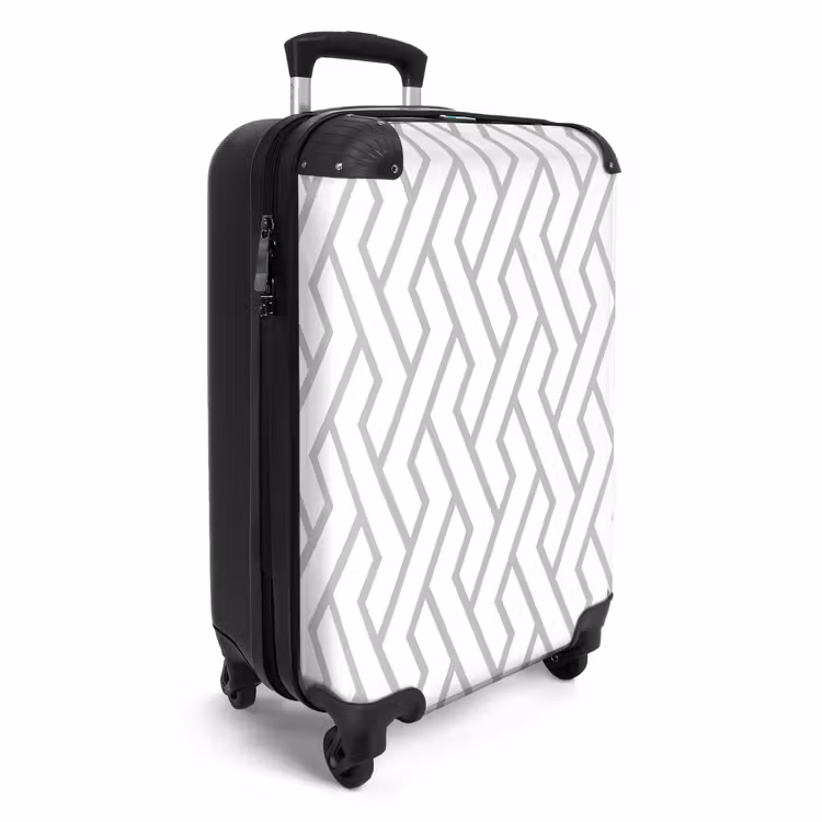 Grafisch - Patroon - Modern - Lijn NBS - Handbagage koffer - Kinderen Unisex middel 644 -productfoto_3d