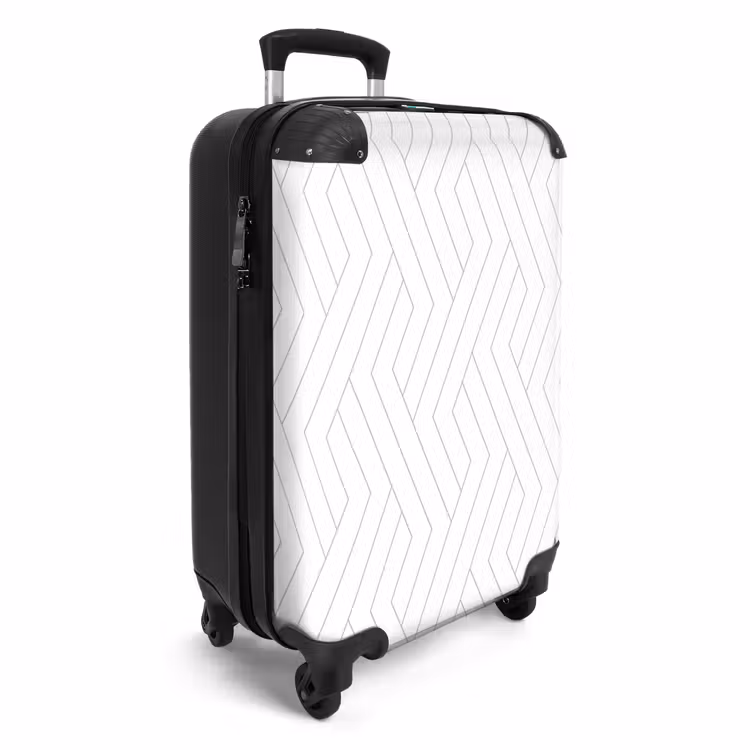 Grafisch - Patroon - Modern - Schuin NBS - Handbagage koffer - Kinderen Unisex middel 644 -productfoto_3d