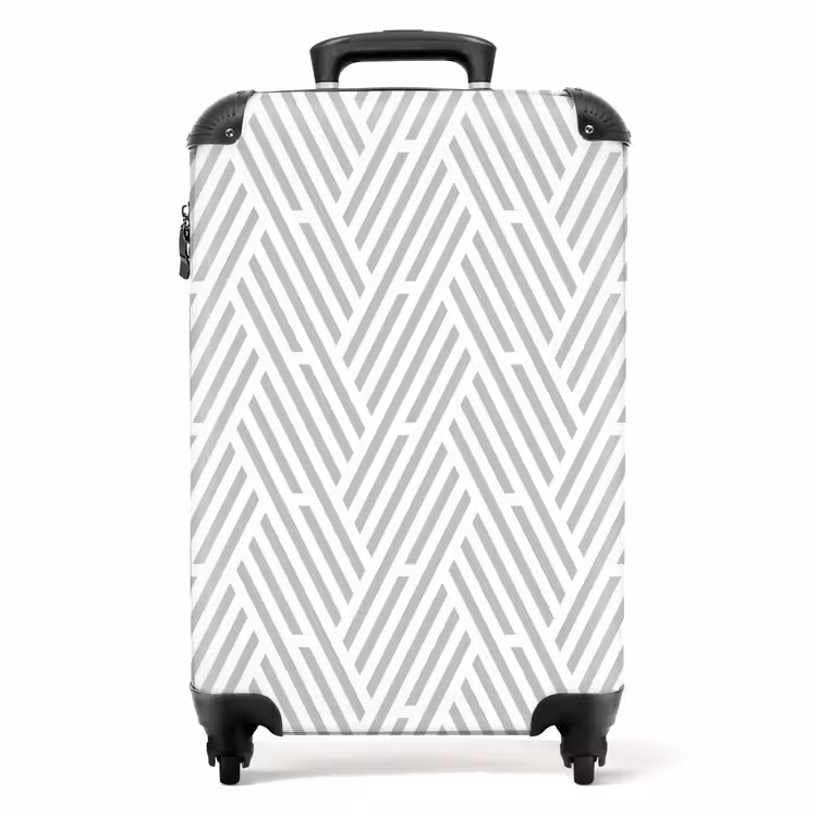 Grafisch - Patroon - Modern - Strepen NBS - Handbagage koffer - Kinderen Unisex middel 644 -productfoto_recht