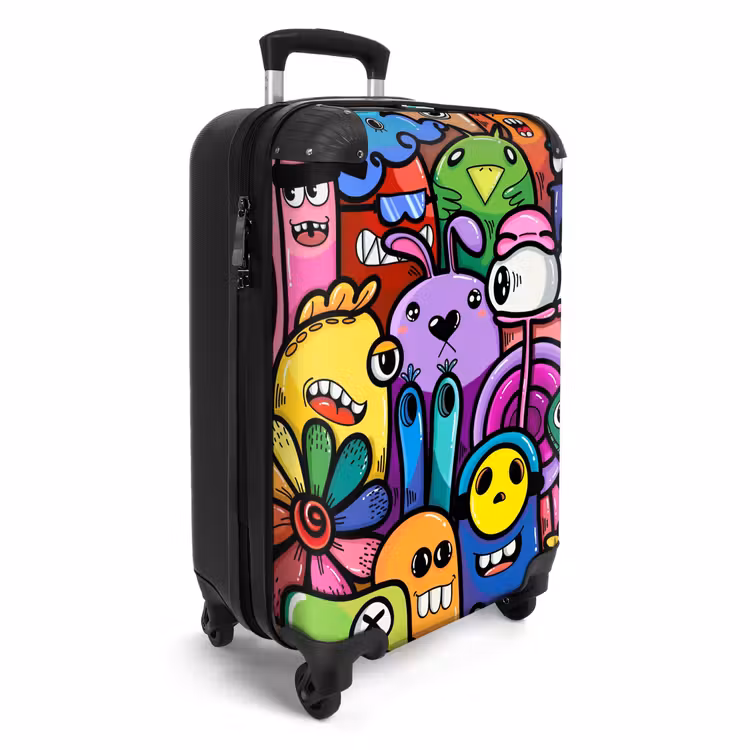 Grappige Monsterbende NBS - Handbagage koffer - Unisex middel -productfoto_3d