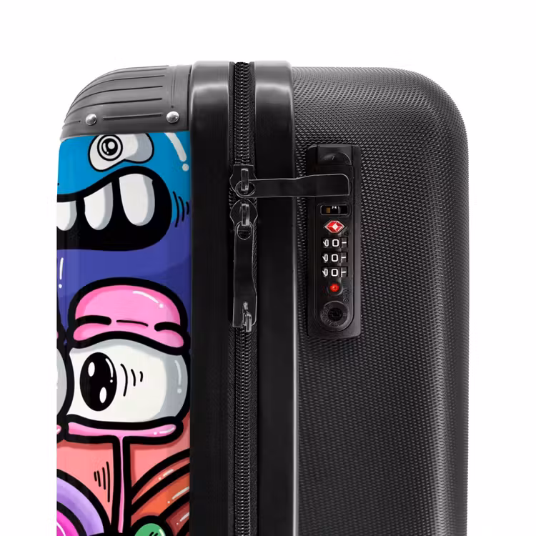 Grappige Monsterbende NBS - Handbagage koffer - Unisex middel -slot