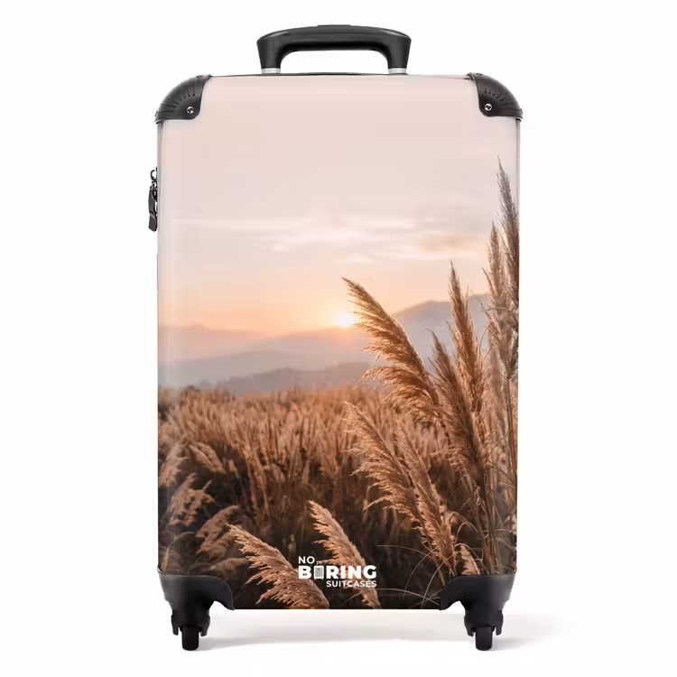 Koffer - Gras - Veld - Zon - Natuur - Gras - Veld - Zon - Natuur NBS - Handbagage koffer - Volwassenen Unisex middel