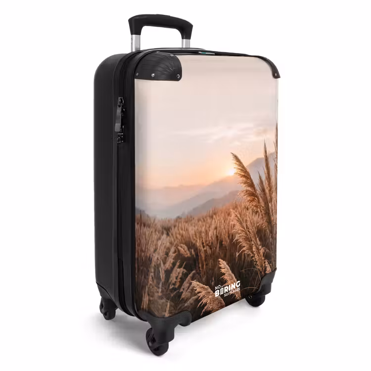 Koffer - Gras - Veld - Zon - Natuur - Gras - Veld - Zon - Natuur NBS - Handbagage koffer - Volwassenen Unisex middel