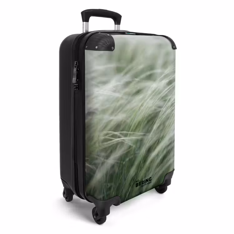 Koffer - Gras - Wazig - Natuur - Groen - Zacht - Gras - Wazig - Natuur - Groen - Zacht NBS - Handbagage koffer - Volwassenen Unisex middel