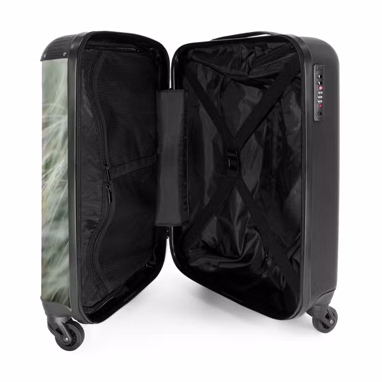 Koffer - Gras - Wazig - Natuur - Groen - Zacht - Gras - Wazig - Natuur - Groen - Zacht NBS - Handbagage koffer - Volwassenen Unisex middel