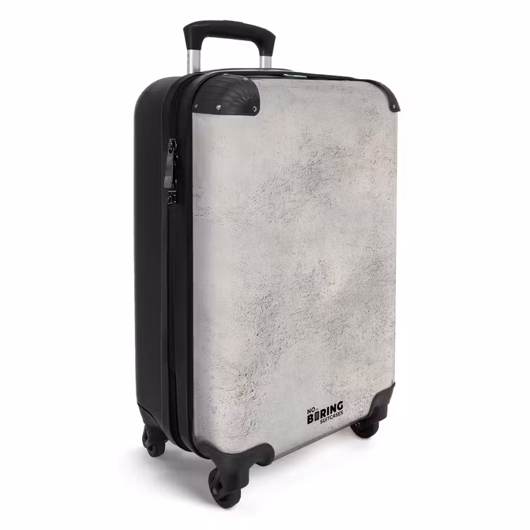 Grijs - Beton - Industrieel NBS - Handbagage koffer - Volwassenen Unisex middel -productfoto_3d