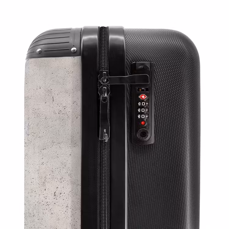 Grijs - Beton - Industrieel NBS - Handbagage koffer - Volwassenen Unisex middel -slot