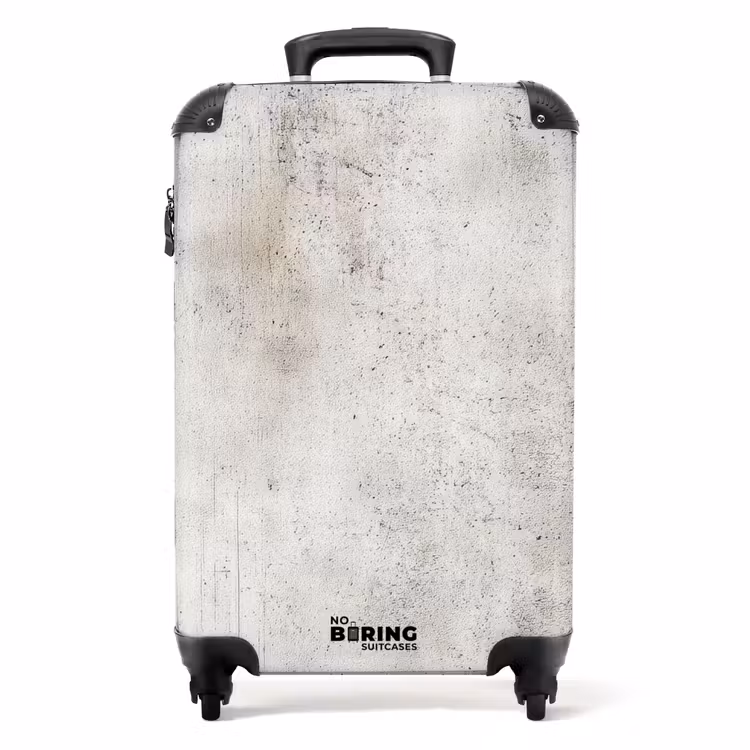 Grijs - Beton - Verweerd NBS - Handbagage koffer - Volwassenen Unisex middel -productfoto_recht