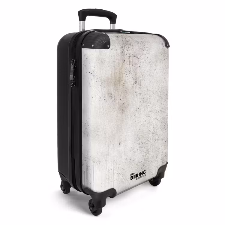 Grijs - Beton - Verweerd NBS - Handbagage koffer - Volwassenen Unisex middel -productfoto_3d