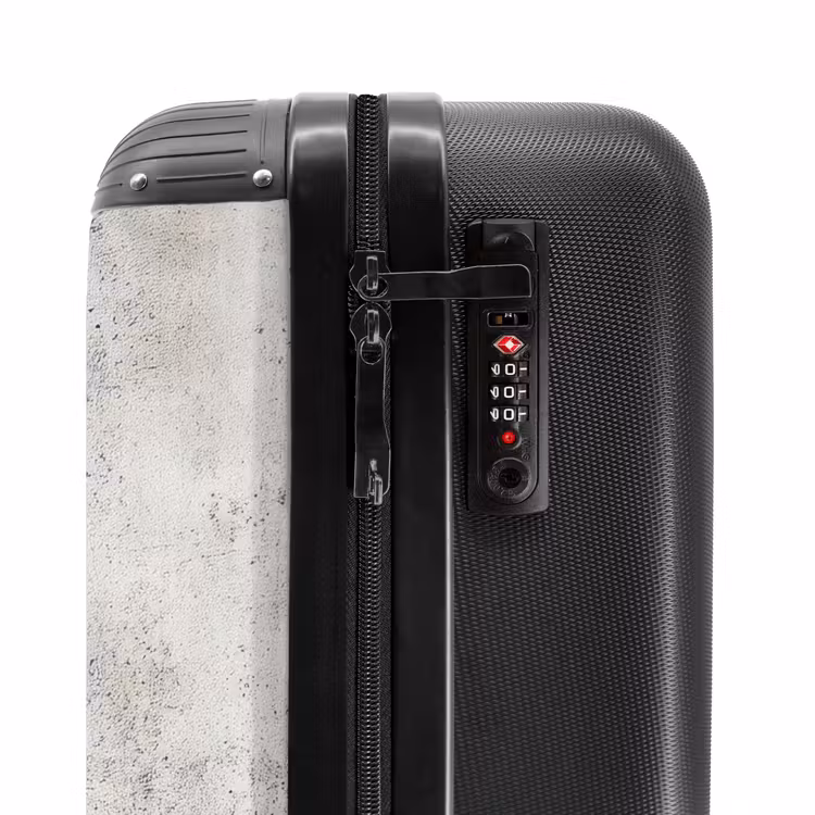 Grijs - Beton - Verweerd NBS - Handbagage koffer - Volwassenen Unisex middel -slot