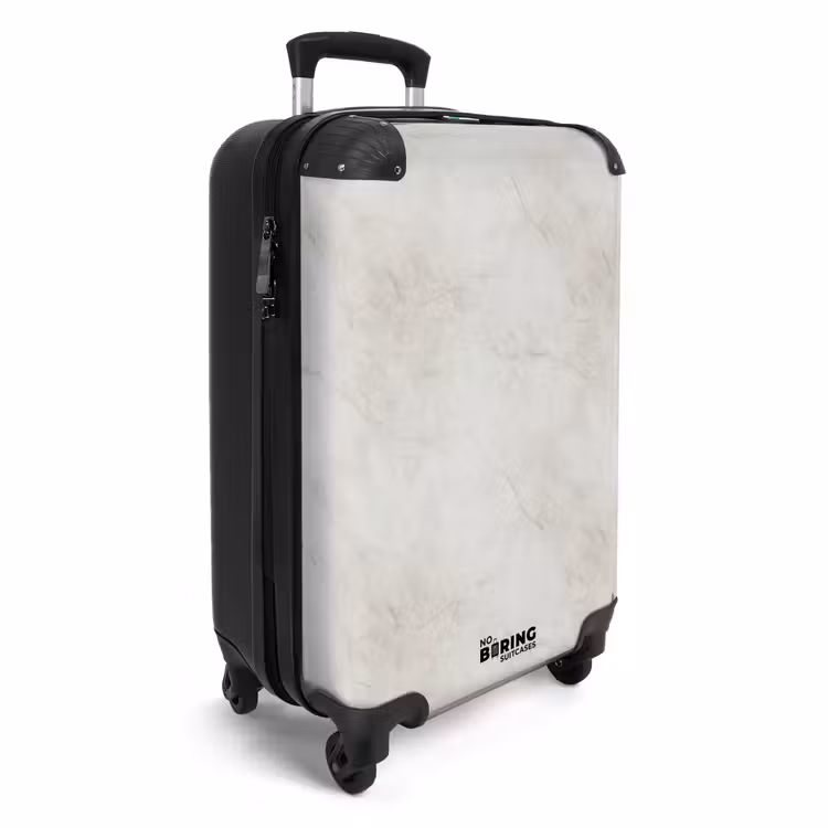 Grijs - Marmer - Aders NBS - Handbagage koffer - Volwassenen Unisex middel -productfoto_3d