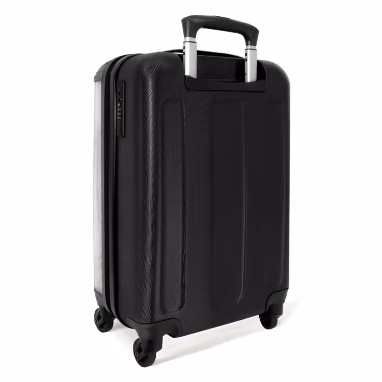 Grijs - Marmer - Aders NBS - Handbagage koffer - Volwassenen Unisex middel -achterkant