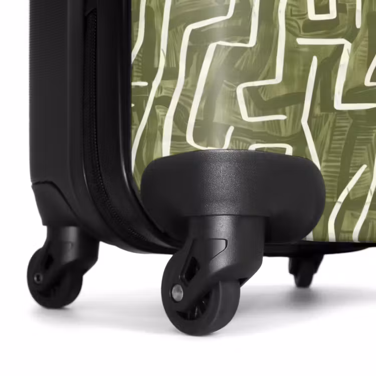 Koffer - Groen - Abstract - Penseelstreken - Patroon - Groen - Abstract - Penseelstreken - Patroon NBS - Handbagage koffer - Volwassenen Unisex middel