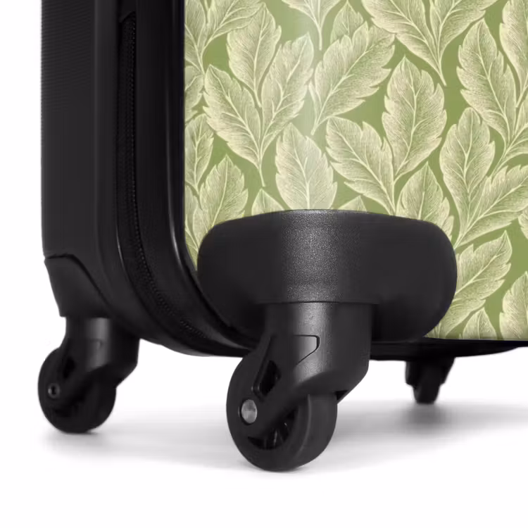 Koffer - Groen - Botanisch - Bladeren - Vintage - Patroon - Groen - Botanisch - Bladeren - Vintage - Patroon NBS - Handbagage koffer - Volwassenen Unisex middel