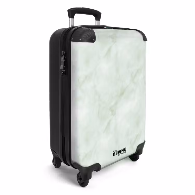 Groen - Marmer - Vloeiende aders NBS - Handbagage koffer - Volwassenen Unisex middel -productfoto_3d