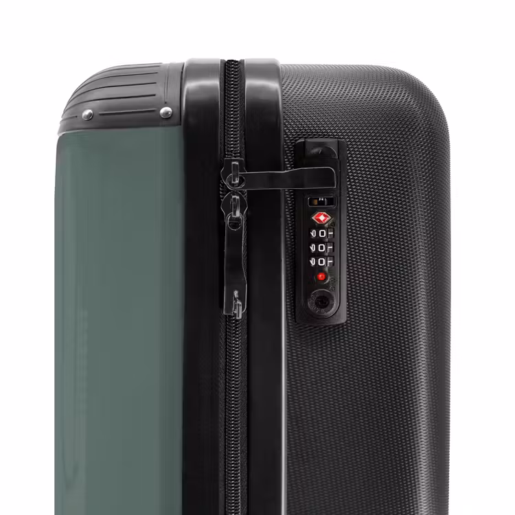 Groene achtergrond met tekst CIAO NBS - Handbagage koffer - Volwassenen Unisex middel -slot