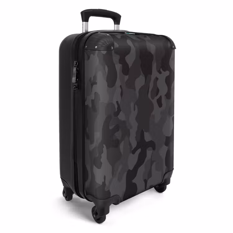 Groene camouflage print NBS - Handbagage koffer - Unisex middel -productfoto_3d