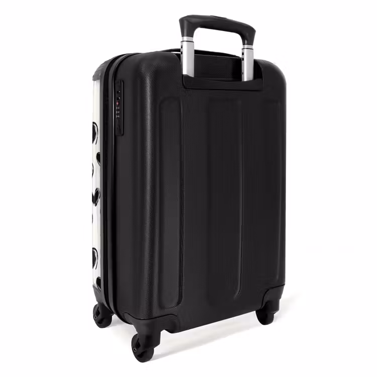 Hartjes - Patroon - Zwart NBS - Handbagage koffer - Volwassenen Unisex middel -achterkant