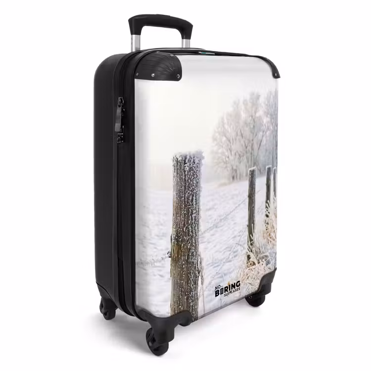 Koffer - Hek - Sneeuw - Mist - Platteland - Nostalgisch - Hek - Sneeuw - Mist - Platteland - Nostalgisch NBS - Handbagage koffer - Volwassenen Unisex middel