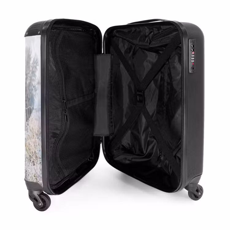 Koffer - Hek - Sneeuw - Mist - Platteland - Nostalgisch - Hek - Sneeuw - Mist - Platteland - Nostalgisch NBS - Handbagage koffer - Volwassenen Unisex middel