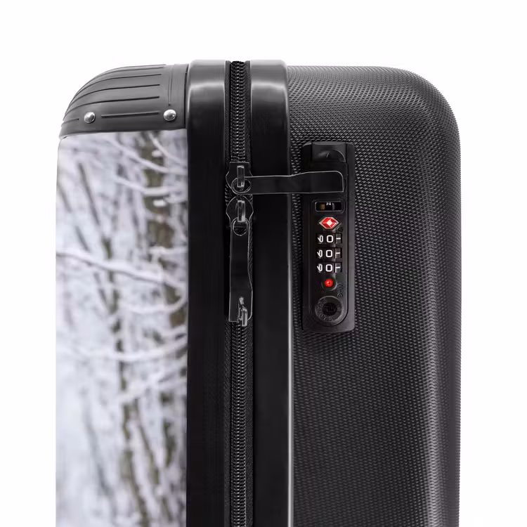 Koffer - Hert - Winter - Bos - Natuur - Wit - Hert - Winter - Bos - Natuur - Wit NBS - Handbagage koffer - Volwassenen Unisex middel