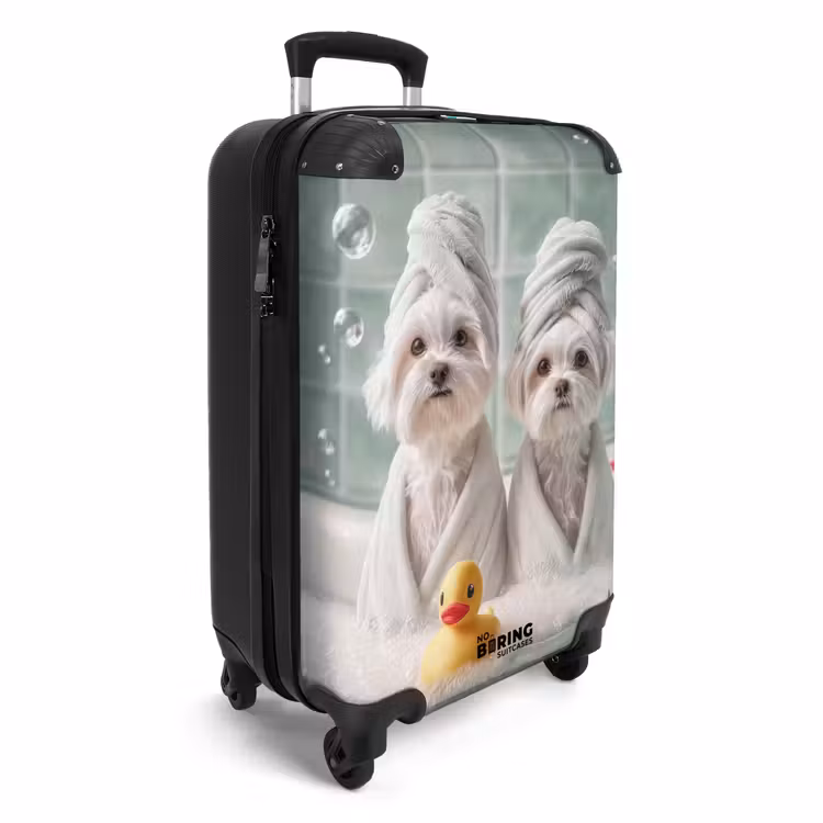 Hondjes - Badkuip - Badeendjes - Handdoeken NBS - Handbagage koffer - Volwassenen Unisex middel -productfoto_3d