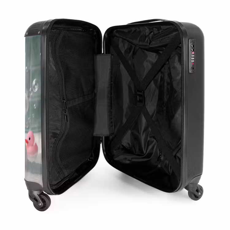 Hondjes - Badkuip - Badeendjes - Handdoeken NBS - Handbagage koffer - Volwassenen Unisex middel -binnenkant