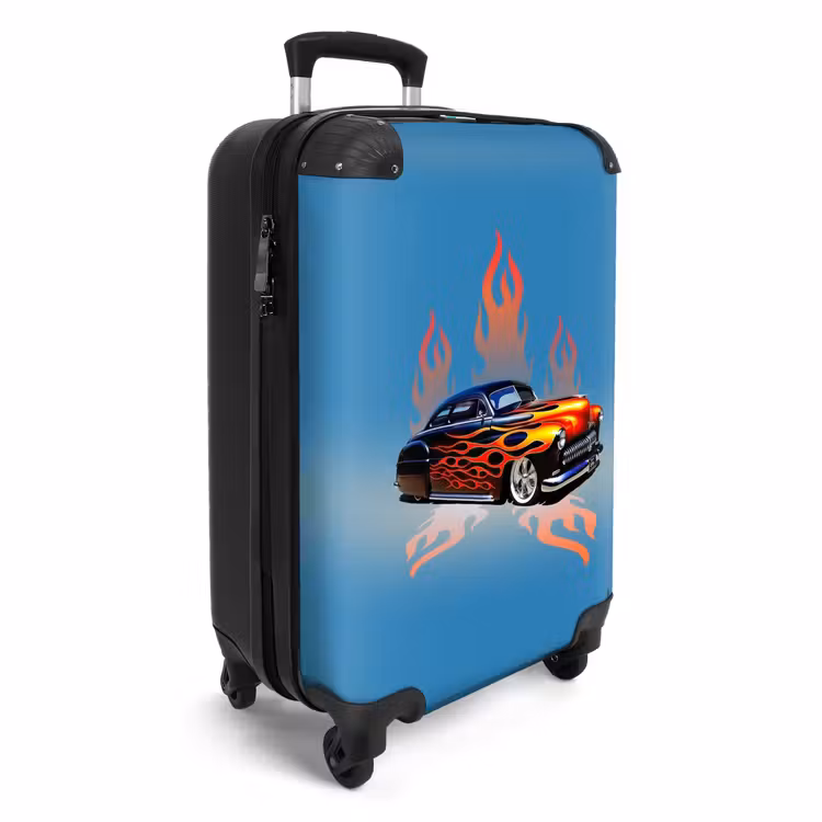 Hotrod flames NBS - Handbagage koffer - Unisex middel -productfoto_3d