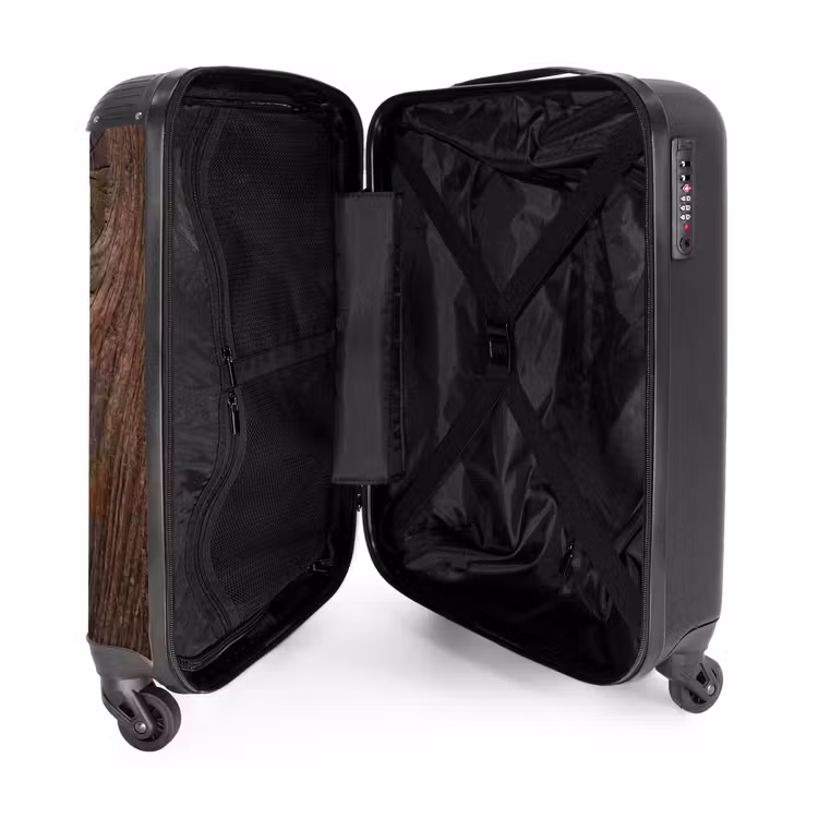 Koffer - Houtnerf - Textuur - Patroon - Bruin - Rustiek - Houtnerf - Textuur - Patroon - Bruin - Rustiek NBS - Handbagage koffer - Volwassenen Unisex middel