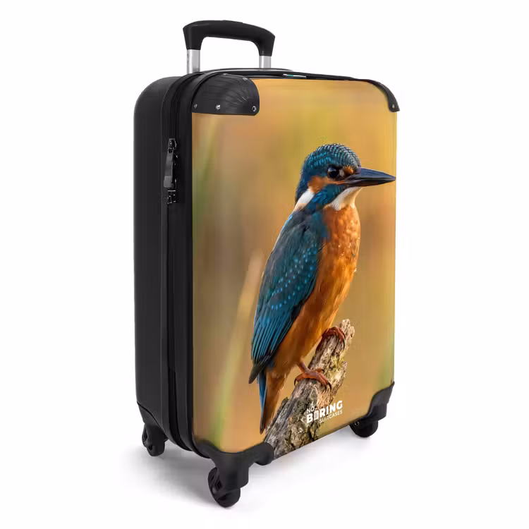 Koffer - IJsvogel - Tak - Water - Kleurrijk - Levendig - IJsvogel - Tak - Water - Kleurrijk - Levendig NBS - Handbagage koffer - Volwassenen Unisex middel