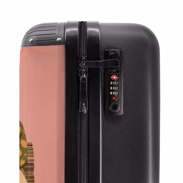Illustratie - Bankje - Personen - Minimalistisch NBS - Handbagage koffer - Volwassenen Unisex middel -slot