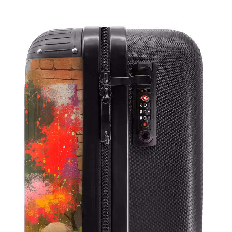 Japanse tuin in graffiti stijl NBS - Handbagage koffer - Unisex middel -slot